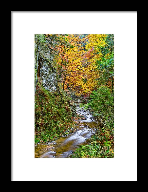 Ravenna-gorge Framed Print featuring the photograph Cascades and Waterfalls #7 by Bernd Laeschke