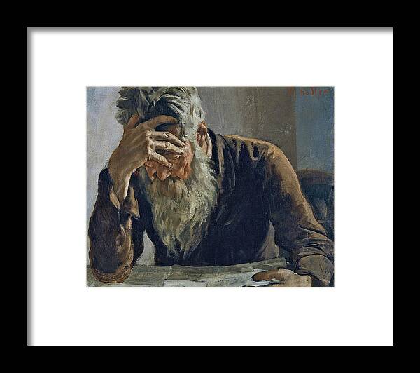 19th Century Art Framed Print featuring the painting The Reader by Ferdinand Hodler