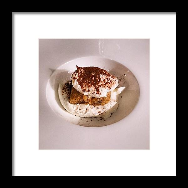 Eating Framed Print featuring the photograph The Real Tiramisu Apparently. Do You by Qin Xie