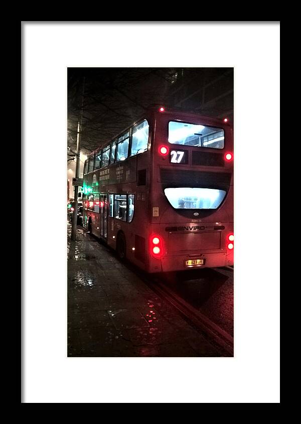 Bus Framed Print featuring the photograph The Red Bus by Magda Levin