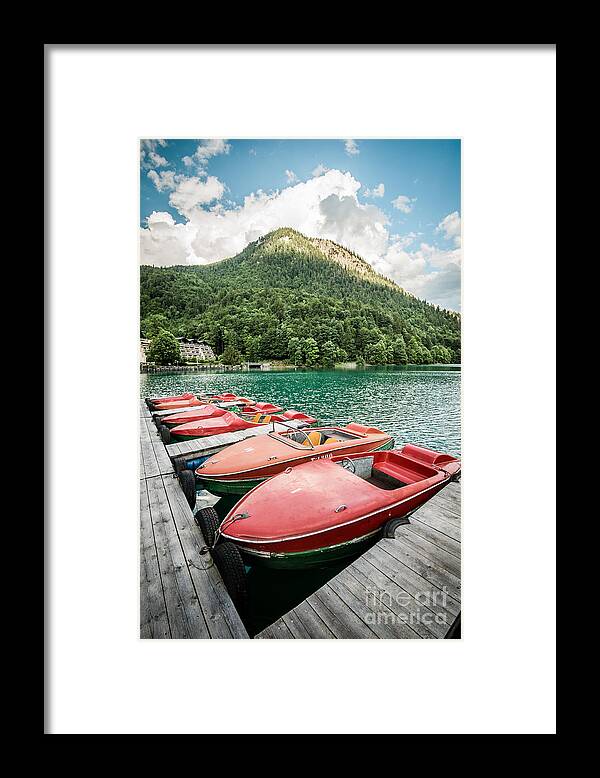 Bavaria Framed Print featuring the photograph The Red Line by Hannes Cmarits