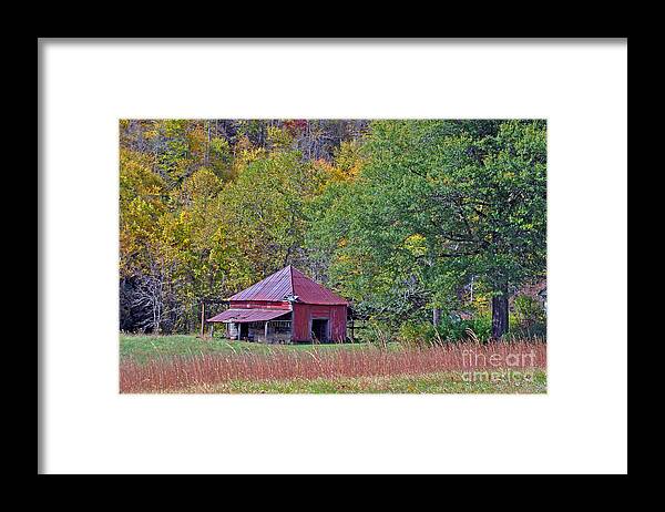 Shed Framed Print featuring the photograph The Red Shed No.2 by Lydia Holly