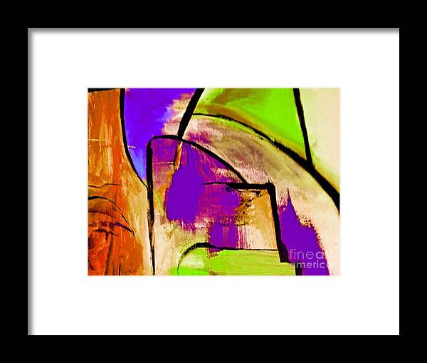 Abstract Framed Print featuring the digital art The Redefining Painting Abstract by Lisa Kaiser