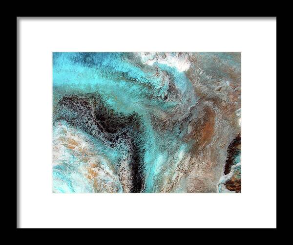 Ocean Framed Print featuring the painting The Reef by Tamara Nelson