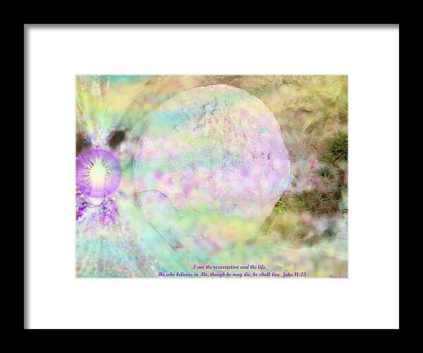Easter Framed Print featuring the photograph The Resurrection Horizon Event-No Rock Could Hold Him In Garden Tomb Vision Jerusalem 2008 by Anastasia Savage Ealy