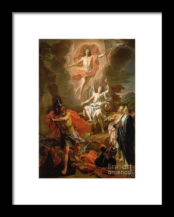 The Resurrection Of Christ Framed Print featuring the painting The Resurrection of Christ by Noel Coypel