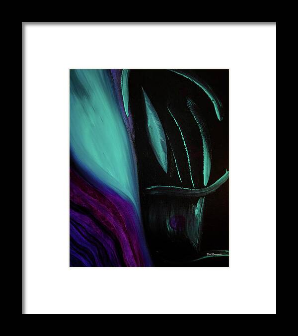 Abstract Framed Print featuring the painting The Reveal by Dick Bourgault