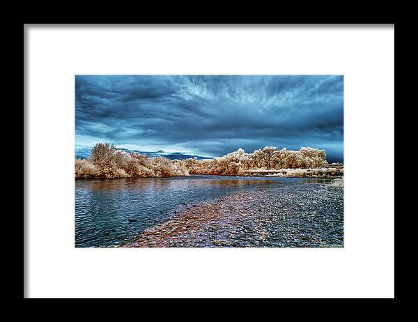 New Mexico Framed Print featuring the photograph The Rio Grande River in Infrared by Michael McKenney