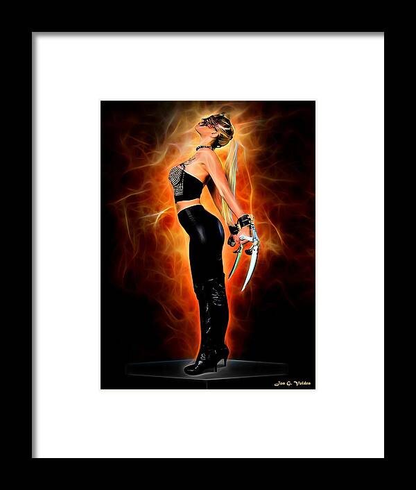 Fantasy Framed Print featuring the painting The Rise Of A Heroine by Jon Volden