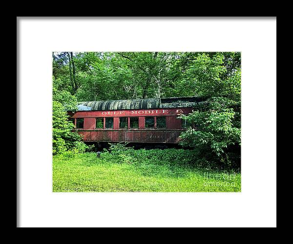 Train Framed Print featuring the photograph The Riverside No Longer by Eleanor Abramson
