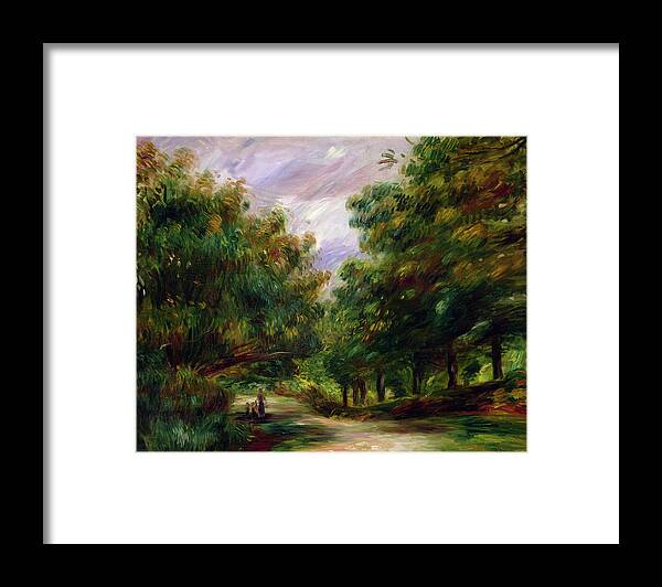 The Road Near Cagnes Framed Print featuring the painting The road near Cagnes by Pierre Auguste Renoir