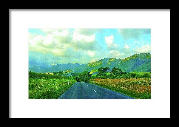 Kaimai Mountain Range Framed Print featuring the photograph The Road to Te Aroha by Kathy Kelly