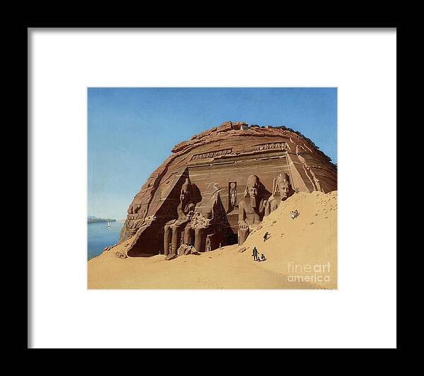 Hubert Sattler Framed Print featuring the painting The Rock Temple of Abusimbel by MotionAge Designs