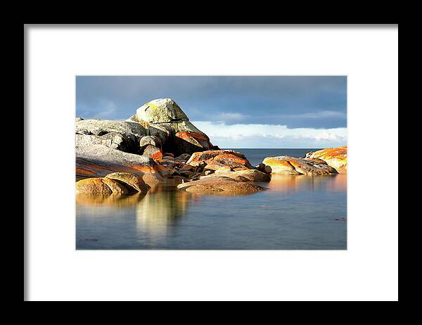 Rocks Framed Print featuring the photograph The Rocks and the Water by Nicholas Blackwell