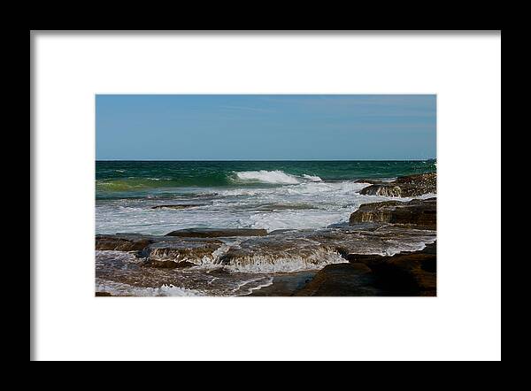 Rocks Framed Print featuring the photograph The Rocky Shore by Susan Vineyard