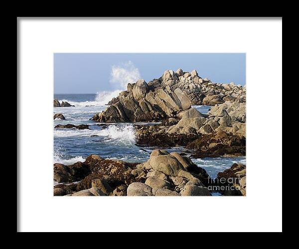 Pacific Grove Framed Print featuring the photograph The Rugged Shore of Pacific Grove by James B Toy
