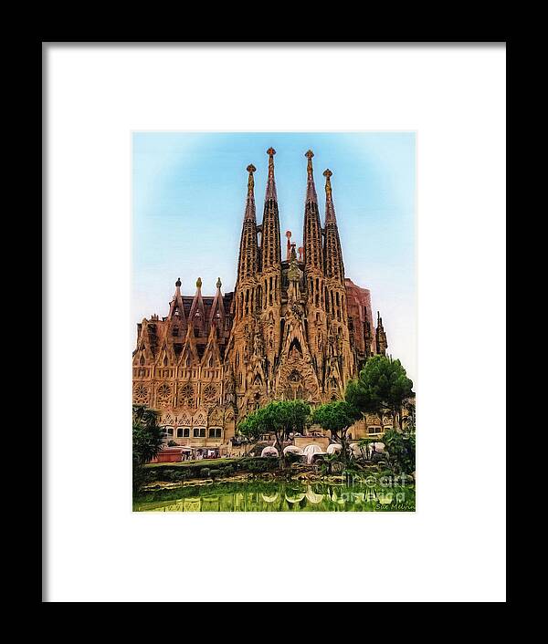 Spain Framed Print featuring the photograph The Sagrada Familia by Sue Melvin