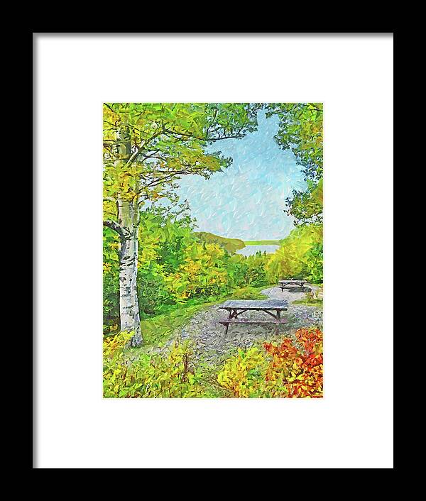 Saguenay Fjord Framed Print featuring the digital art The Saguenay Fjord National Park in Quebec 3 by Digital Photographic Arts