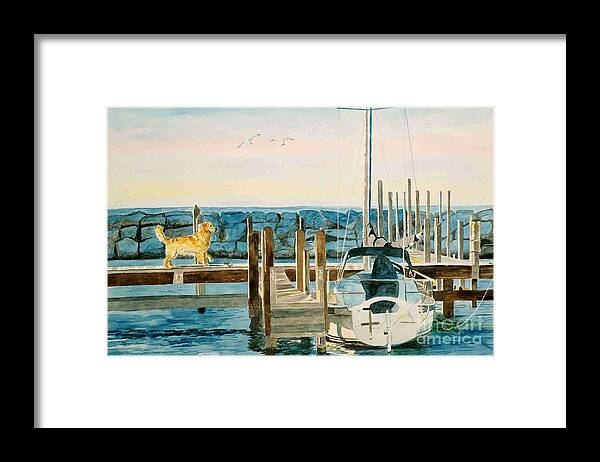 Sailboats Framed Print featuring the painting The Sailmate by LeAnne Sowa