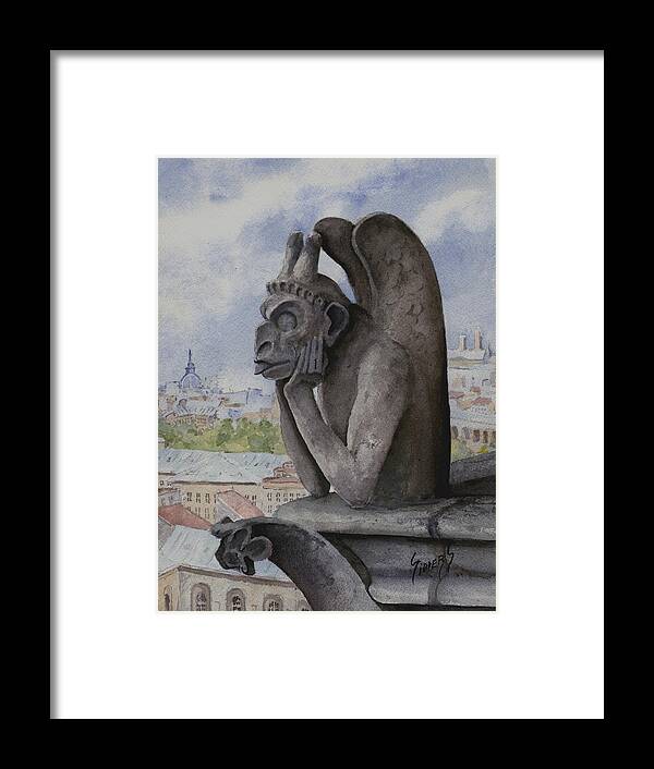 Notre Dame Framed Print featuring the painting The Same Old Thing by Sam Sidders