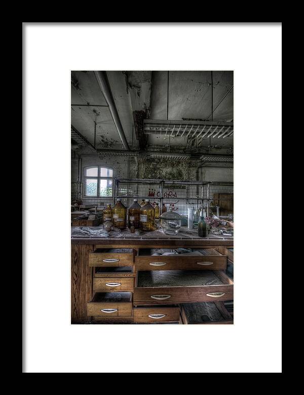 Industrial Framed Print featuring the digital art The science by Nathan Wright