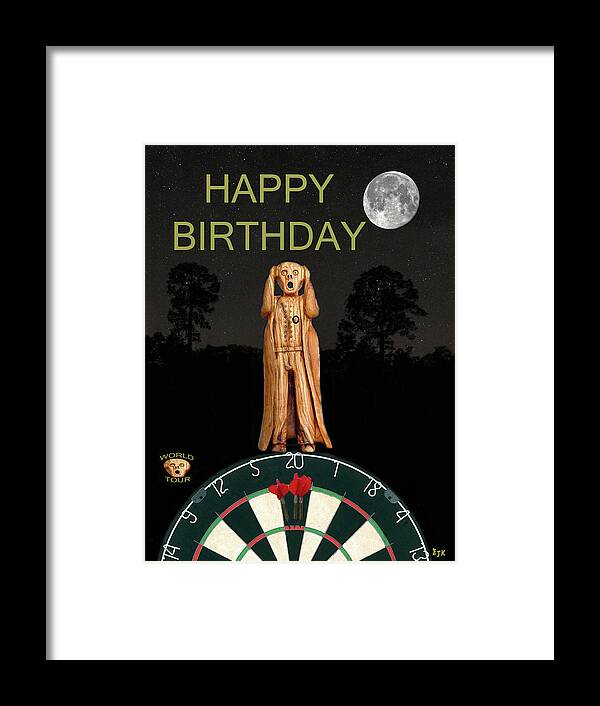 Føderale Verdensrekord Guinness Book handicappet The Scream World Tour Darts Happy Birthday Framed Print by Eric Kempson -  Fine Art America