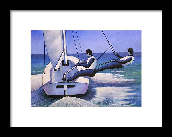 Sailor Framed Print featuring the painting The Sea by Alan Kenny