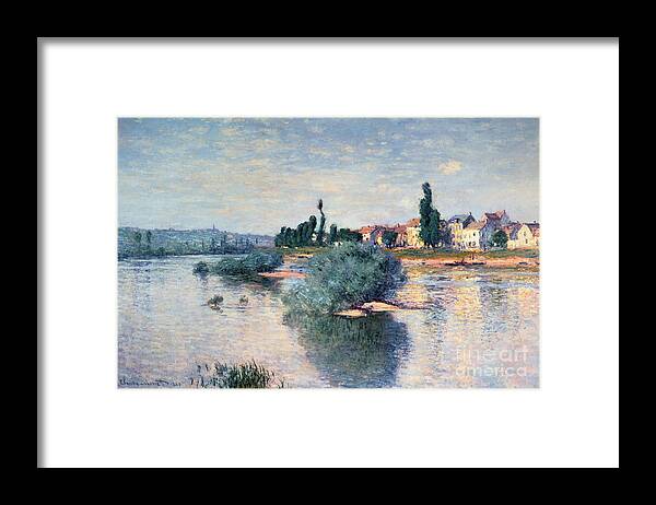 River Framed Print featuring the painting The Seine at Lavacourt by Claude Monet
