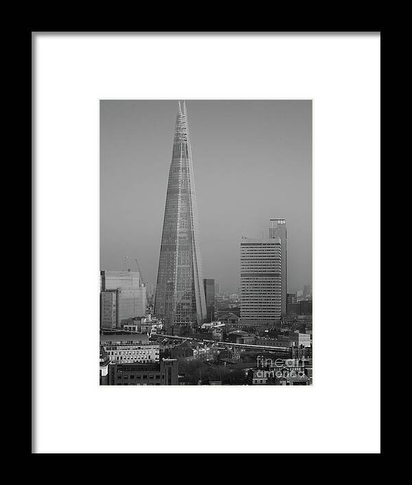 The Shard Framed Print featuring the photograph The Shard, London by Perry Rodriguez