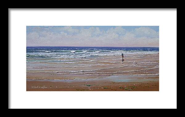 Seascape Framed Print featuring the painting The Shell Collector by Frank Wilson