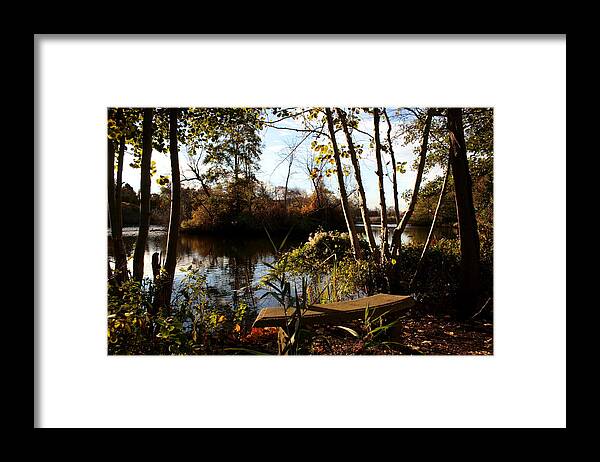 Lake Framed Print featuring the photograph The Sitting Place by Christopher J Kirby