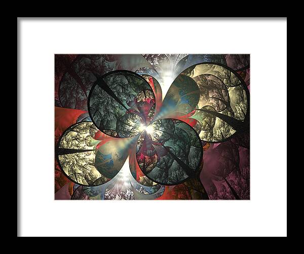 Fractal Framed Print featuring the digital art The Soft Touch by Amorina Ashton