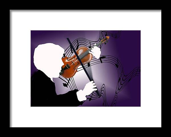 Violin Framed Print featuring the digital art The Soloist by Steve Karol