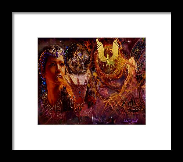 Fantasy Art Framed Print featuring the painting The Spell Masters by Steve Roberts