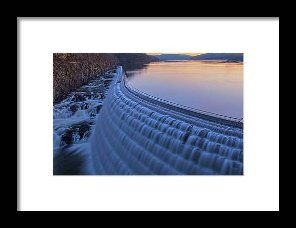 Dawn Framed Print featuring the photograph The Spillway At Dawn by Angelo Marcialis