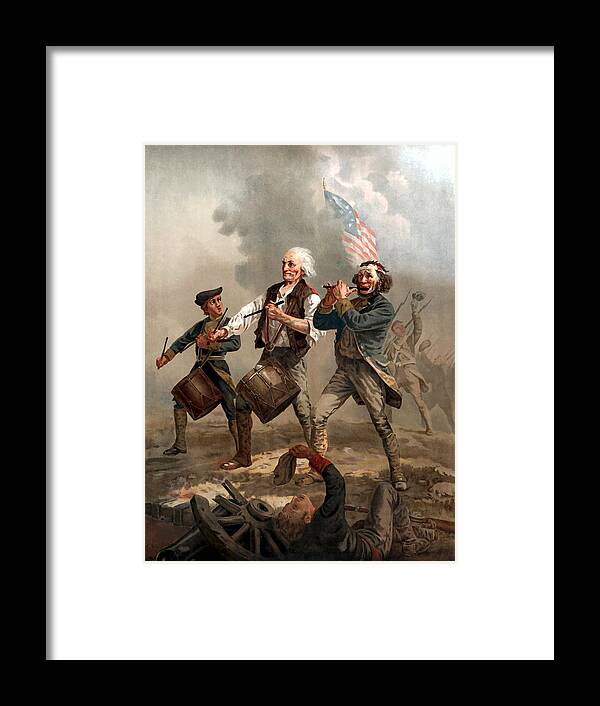 Yankee Doodle Framed Print featuring the painting The Spirit of '76 by War Is Hell Store