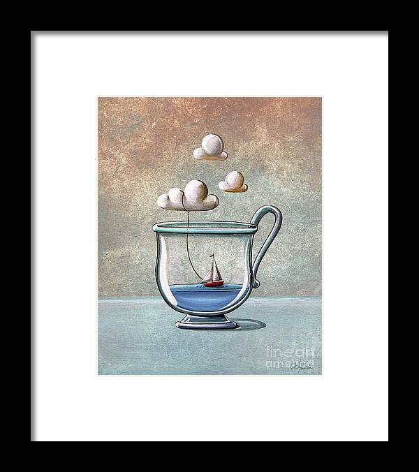 Sailboat Framed Print featuring the painting The Steam Boat by Cindy Thornton
