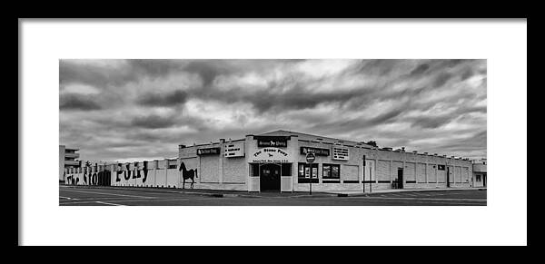 Terry D Photography Framed Print featuring the photograph The Stone Pony Asbury Park New Jersey Black and White by Terry DeLuco