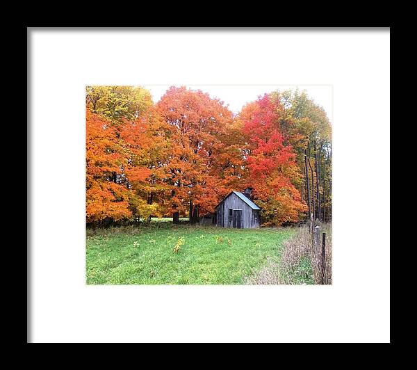 Fall Framed Print featuring the photograph The Sugar Shack by Pat Purdy