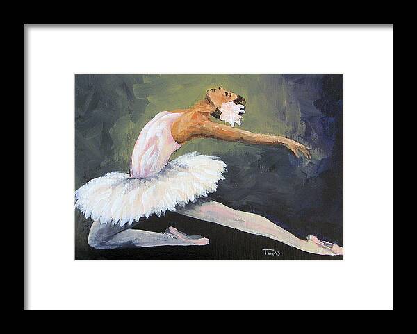 Ballet Framed Print featuring the painting The Swan by Torrie Smiley