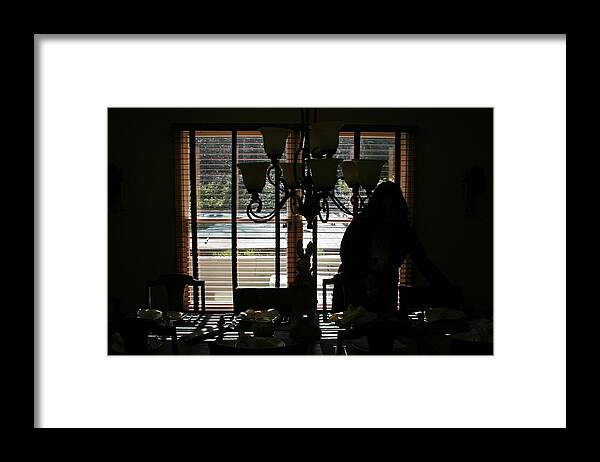 Table Framed Print featuring the photograph The Table Is Set Light The Candles by Y C