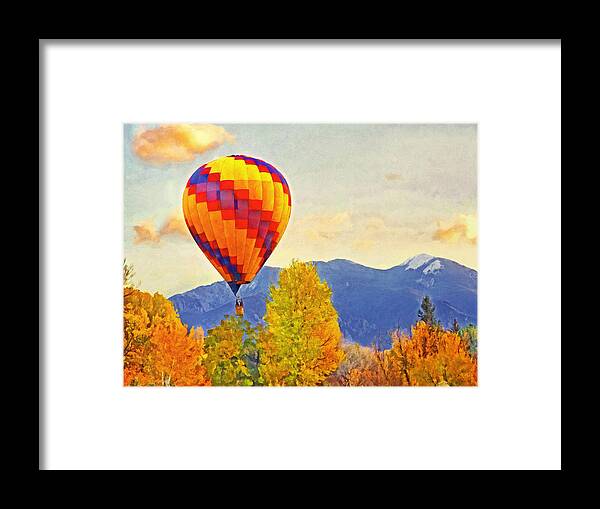 Taos Mountain Balloon Festival Framed Print featuring the digital art The Taos Mountain Balloon Rally 1 by Digital Photographic Arts