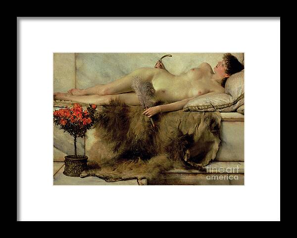 Nude Framed Print featuring the painting The Tepidarium by Lawrence Alma-Tadema