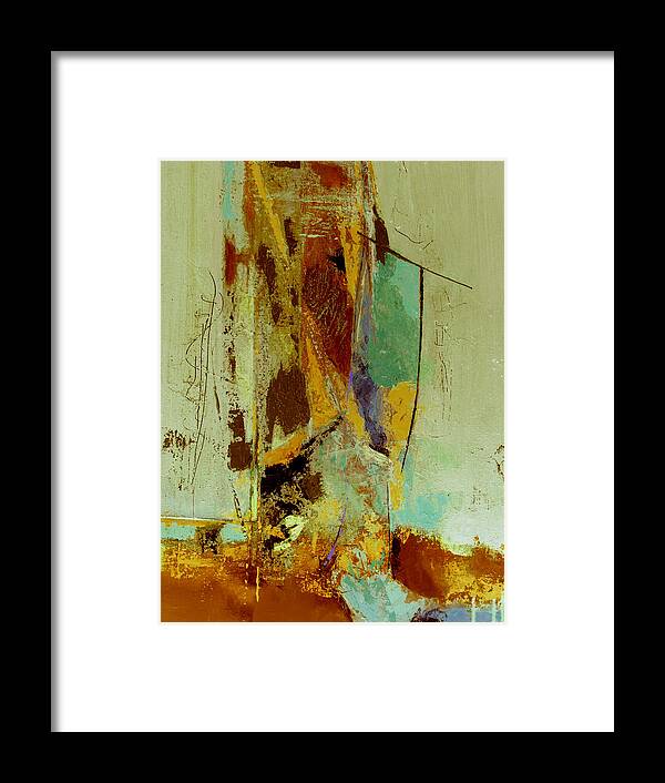 Abstract Framed Print featuring the painting The Testimony by Ruth Palmer