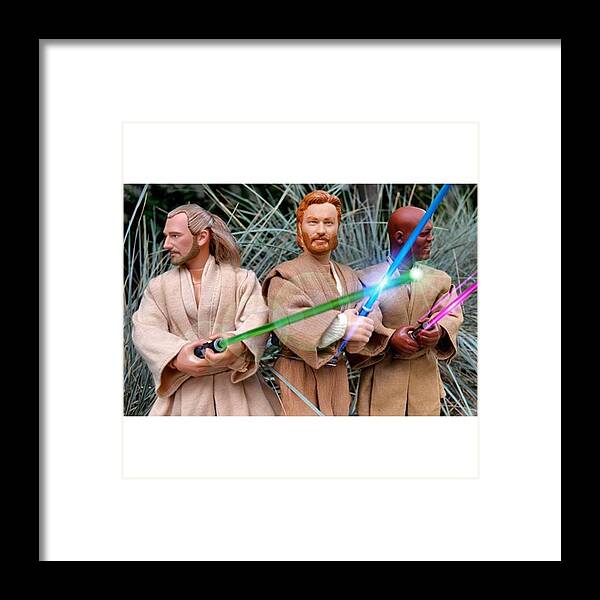  Framed Print featuring the photograph The Three Jedi Emerge From The Forest by Russell Hurst