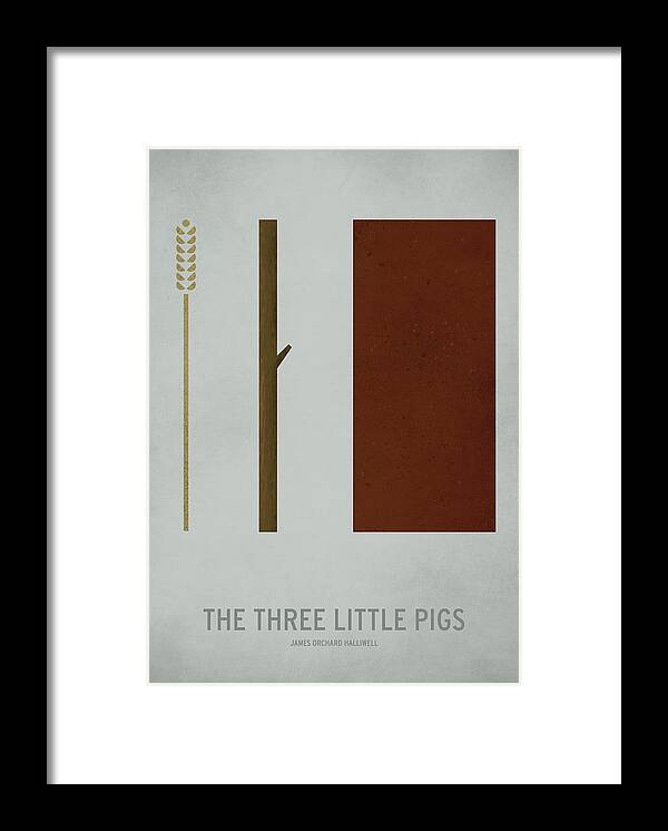Stories Digital Art Framed Print featuring the digital art The Three Little Pigs by Christian Jackson