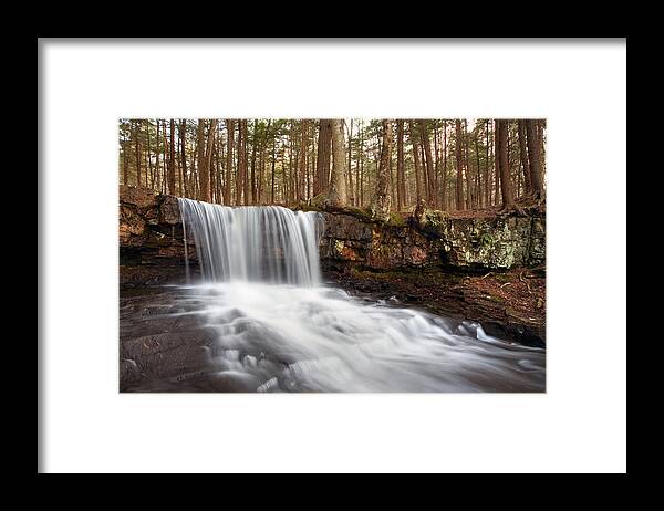 Stream Framed Print featuring the photograph The Top of Dutchman Falls by Gene Walls