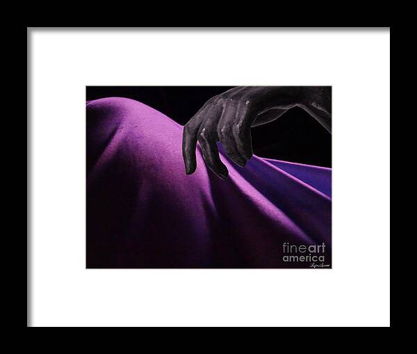Surrealism Framed Print featuring the digital art The Touch by Lyric Lucas