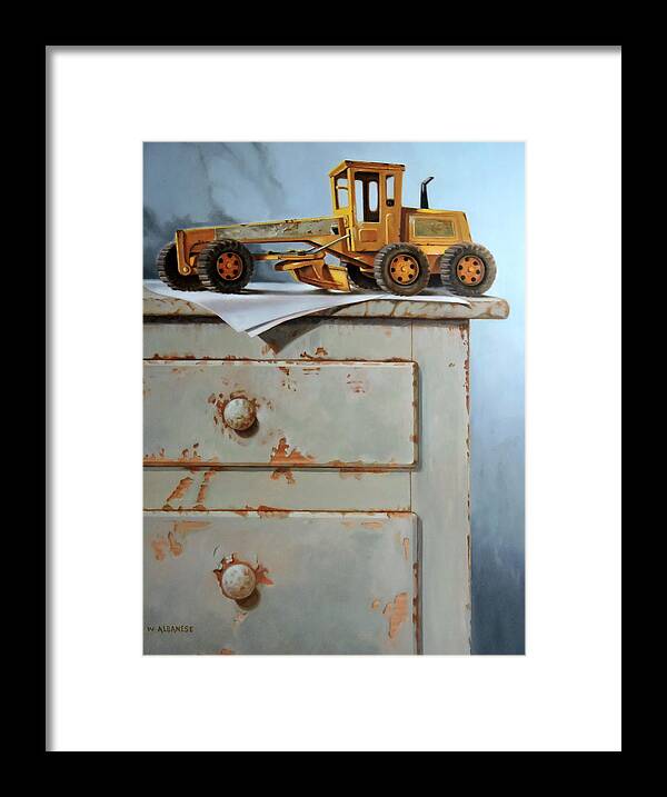 Toy Grader Framed Print featuring the painting The Toy Grader by William Albanese Sr