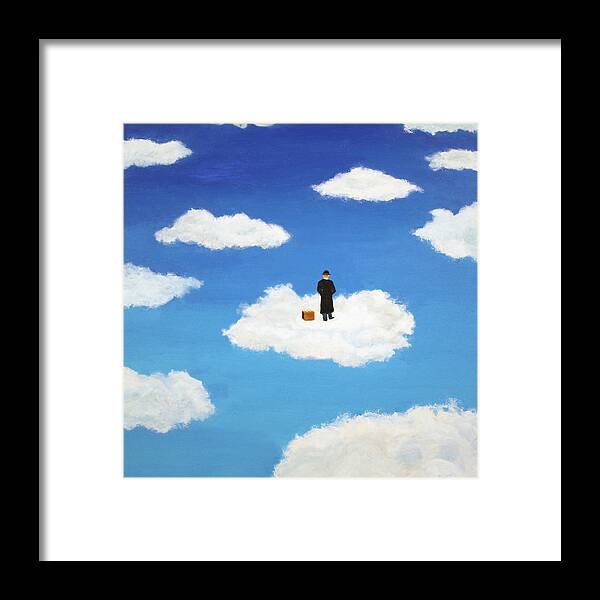 Clouds Framed Print featuring the painting The Traveler by Thomas Blood